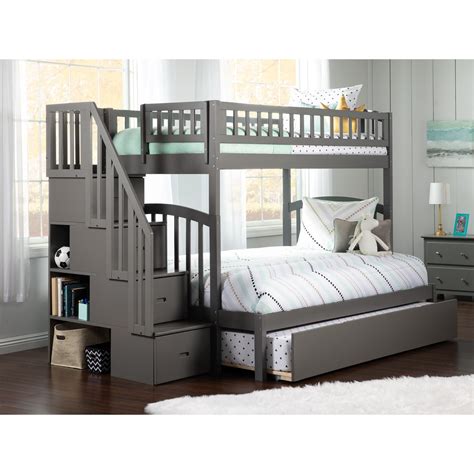 low bunk bed with trundle